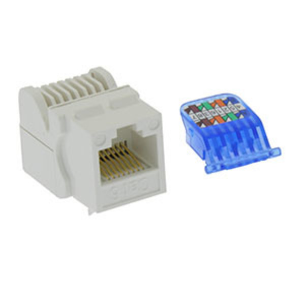 Bestlink Netware CAT6 Tool Less Keystone Jack- White, PK 100 101707WT-100